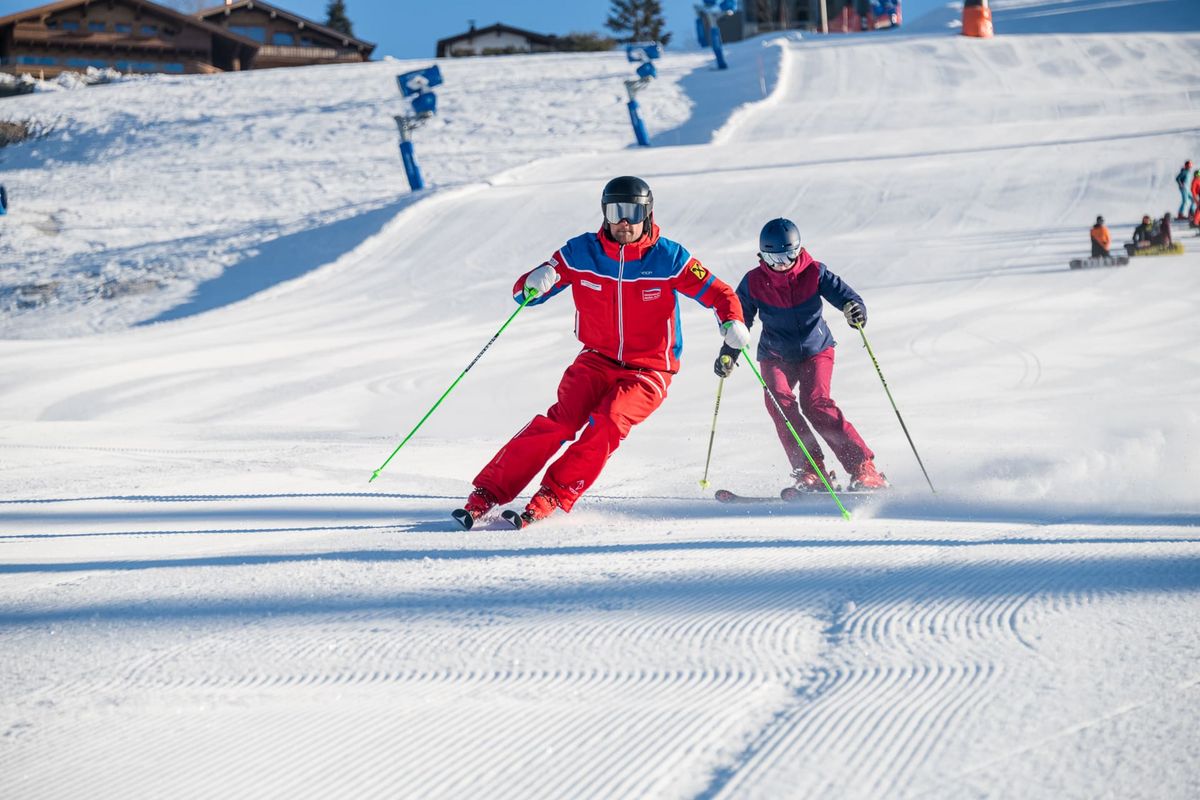 Privatunterricht Skikurs auf der Piste Skischule Maria Alm